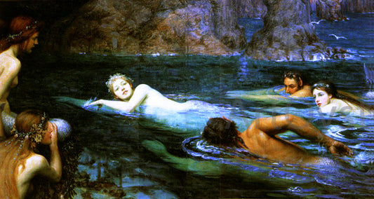  Collier Twentyman Smithers A Race with Mermaids and Tritons - Hand Painted Oil Painting