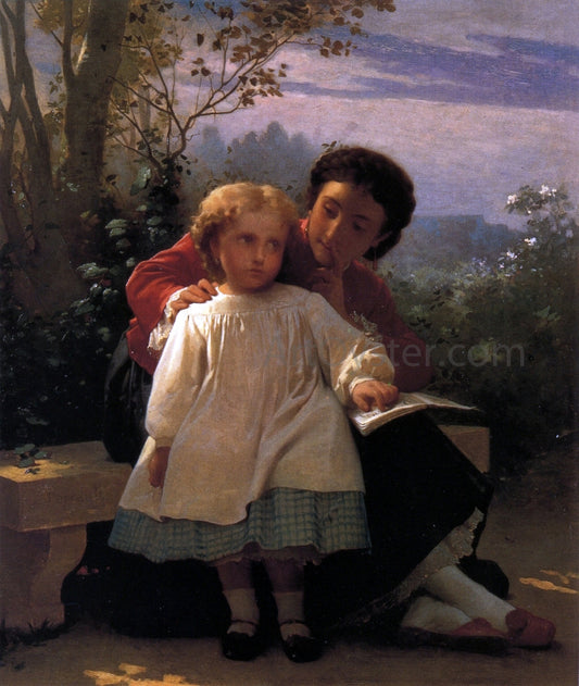  Leon Bazile Perrault A Reading Lesson - Hand Painted Oil Painting