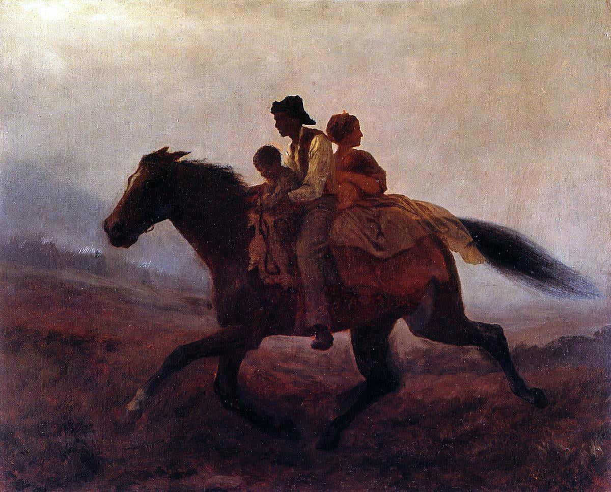  Eastman Johnson Ride for Freedom - The Fugitive Slaves - Hand Painted Oil Painting