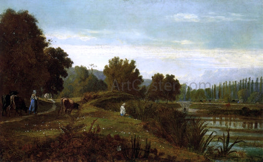  Nicolas Louis Cabat A Shepherd with his Flock - Hand Painted Oil Painting