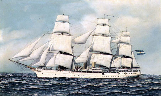  Antonio Jacobsen A Ship's Portrait - Hand Painted Oil Painting