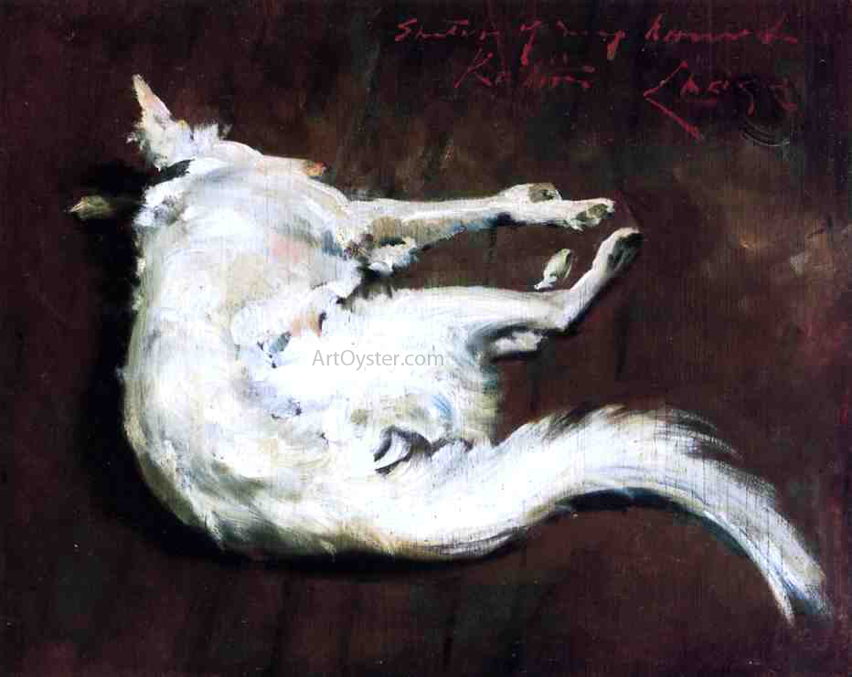  William Merritt Chase A Sketch of My Hound "Kuttie" - Hand Painted Oil Painting