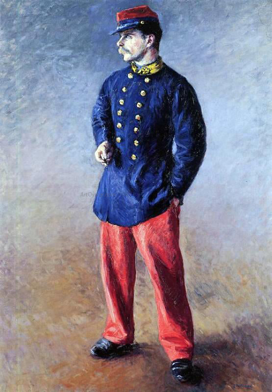  Gustave Caillebotte A Soldier - Hand Painted Oil Painting