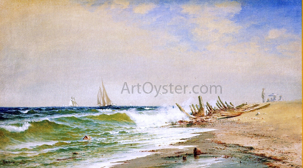  Francis A Silva A Summer Day on the Coast - Hand Painted Oil Painting