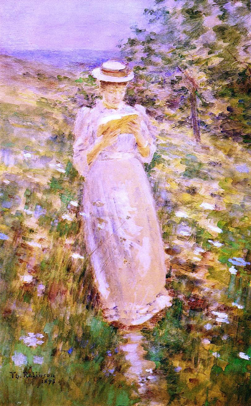  Theodore Robinson A Sweet Girl Graduate - Hand Painted Oil Painting