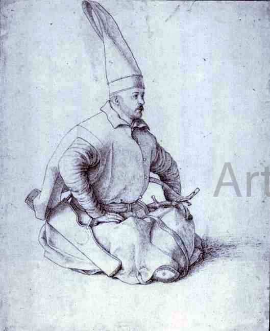  Gentile Bellini A Turkish Janissary - Hand Painted Oil Painting