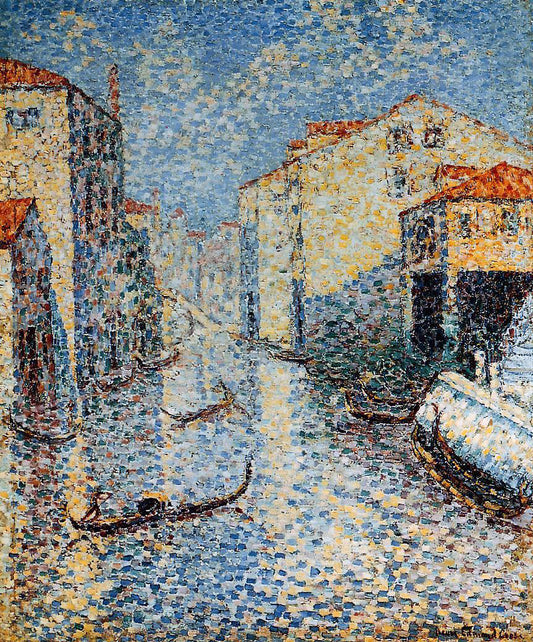  Henri Edmond Cross A Venetian Canal - Hand Painted Oil Painting