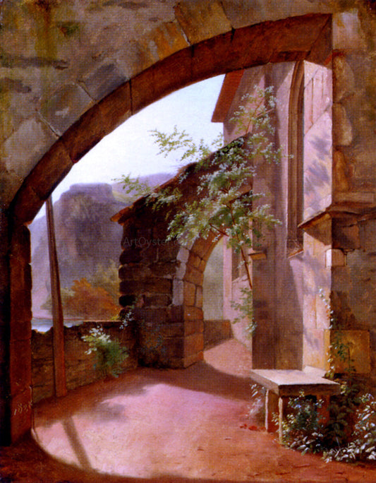  Charles Emile Hippolyte Lecomte-Vernet A View Along The Italian Coastline - Hand Painted Oil Painting
