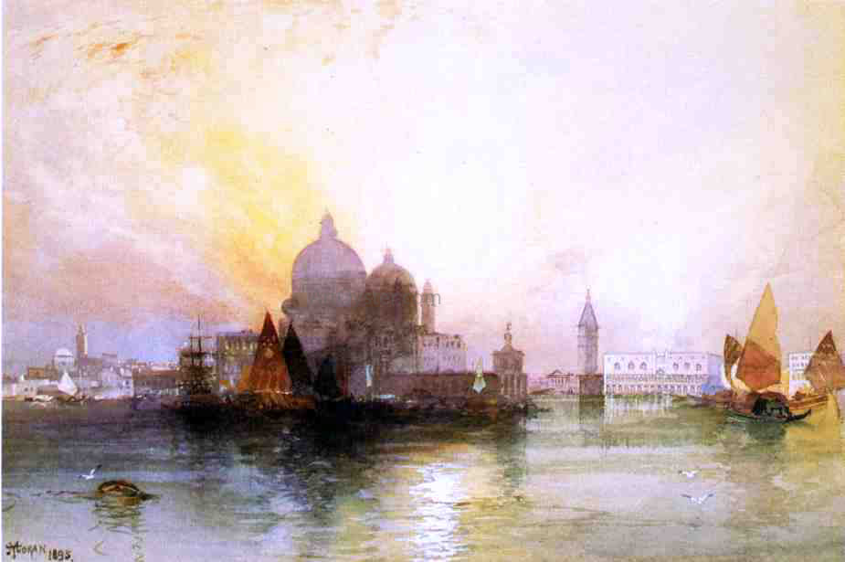  Thomas Moran A View of Venice - Hand Painted Oil Painting