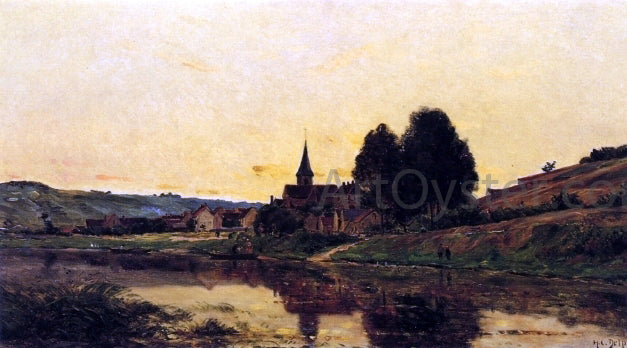  Hippolyte Camille Delpy A Village near Bonnieres - Hand Painted Oil Painting