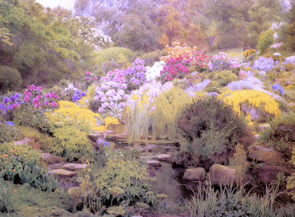  George Marks A Watergarden - Hand Painted Oil Painting