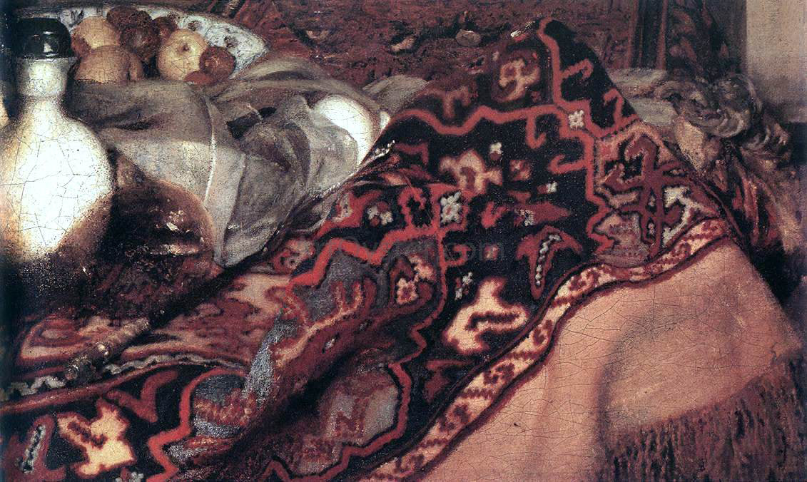  Johannes Vermeer A Woman Asleep at Table (detail: 2) - Hand Painted Oil Painting