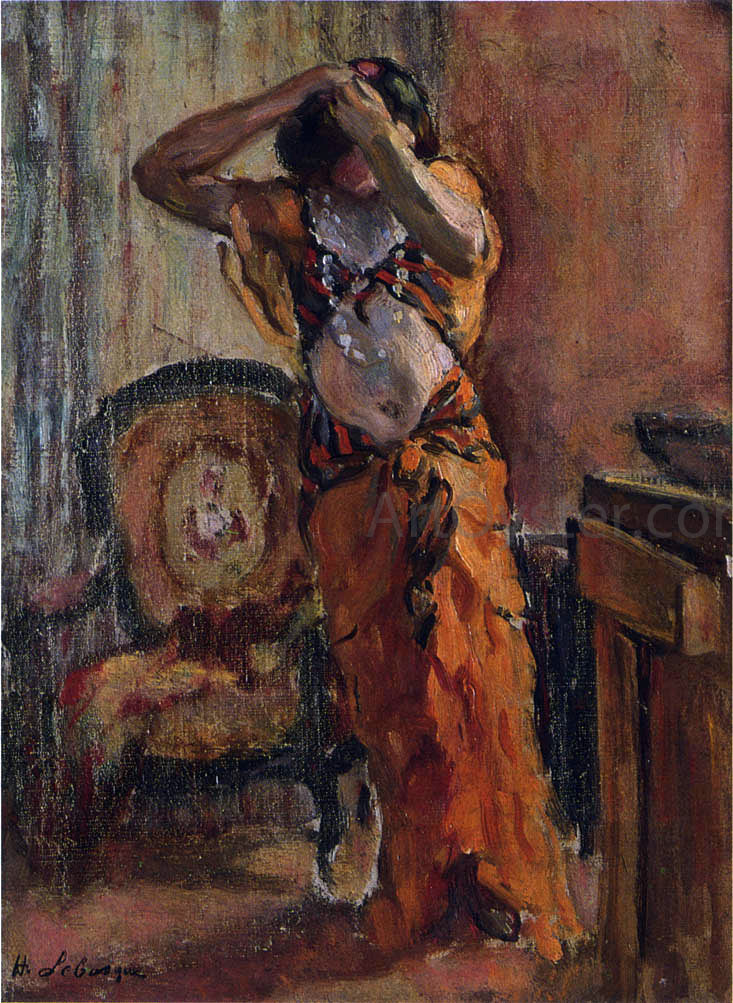  Henri Lebasque A Woman Dressing - Hand Painted Oil Painting