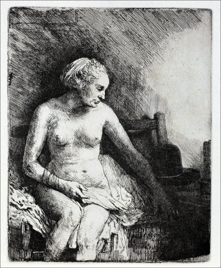  Rembrandt Van Rijn Woman Preparing to Dress after Bathing - Hand Painted Oil Painting