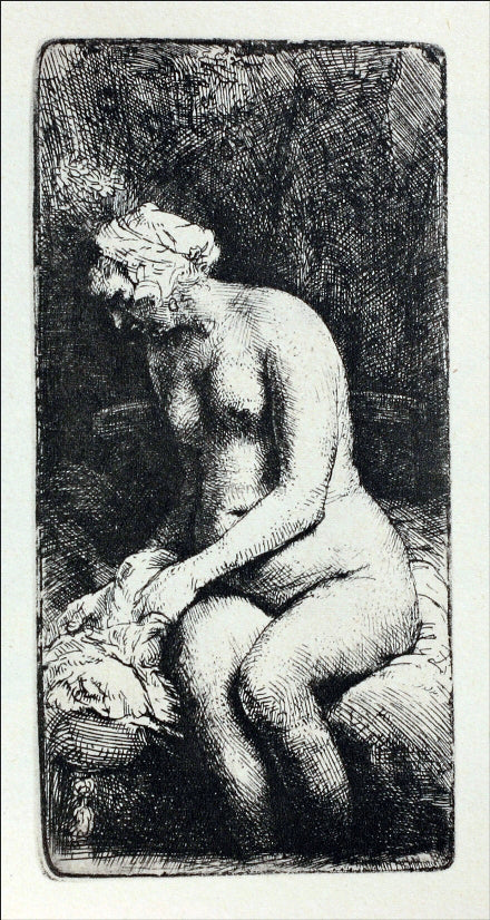  Rembrandt Van Rijn Woman with her Feet in the Water - Hand Painted Oil Painting
