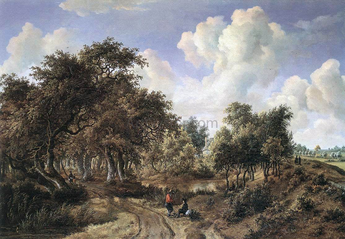  Meyndert Hobbema A Wooded Landscape - Hand Painted Oil Painting
