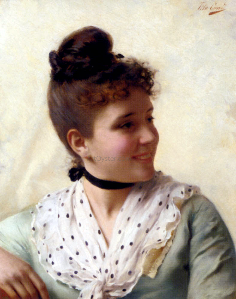  Tito Conti A Young Beauty - Hand Painted Oil Painting