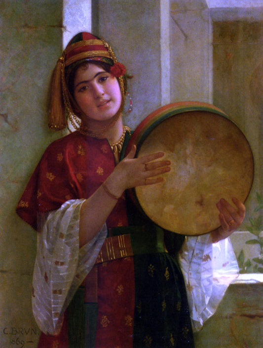  Christen Brun A Young Turkish Woman - Hand Painted Oil Painting