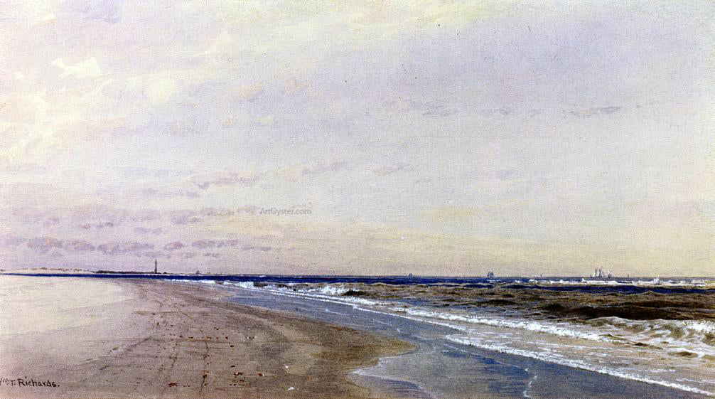  William Trost Richards Abescon Light, Atlantic City, NJ - Hand Painted Oil Painting