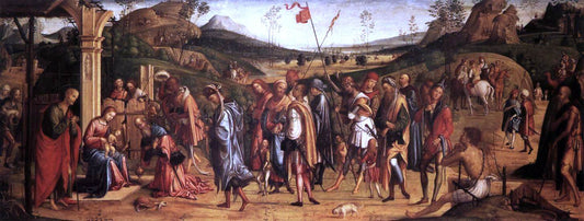  The Elder Lorenzo Costa Adoration of the Magi - Hand Painted Oil Painting