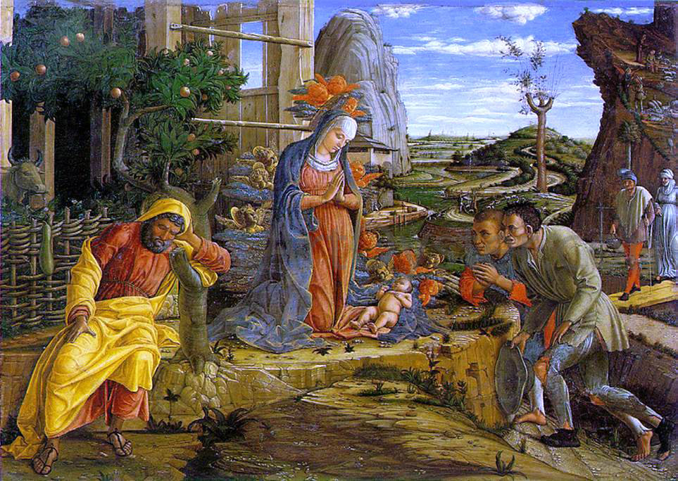  Andrea Mantegna Adoration of the Shepherds - Hand Painted Oil Painting