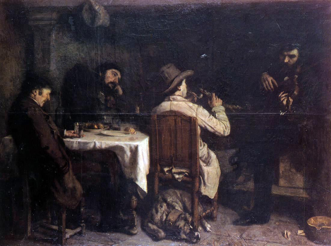  Gustave Courbet After Dinner at Ornans - Hand Painted Oil Painting