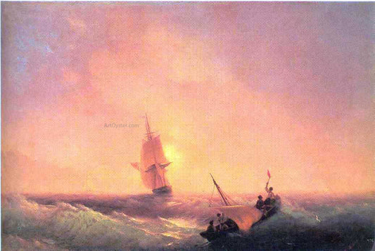  Ivan Constantinovich Aivazovsky After shipwreck - Hand Painted Oil Painting