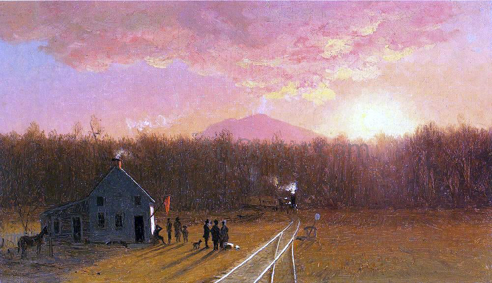  Jervis McEntee Afternoon Train - Hand Painted Oil Painting