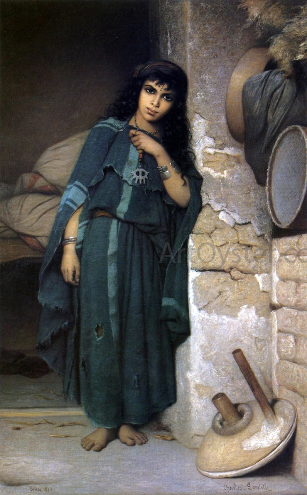  Charles Zacherie Landelle Algerian Girl - Hand Painted Oil Painting