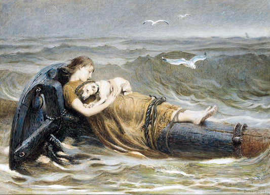  Briton Riviere All that was left of the homeward bound - Hand Painted Oil Painting