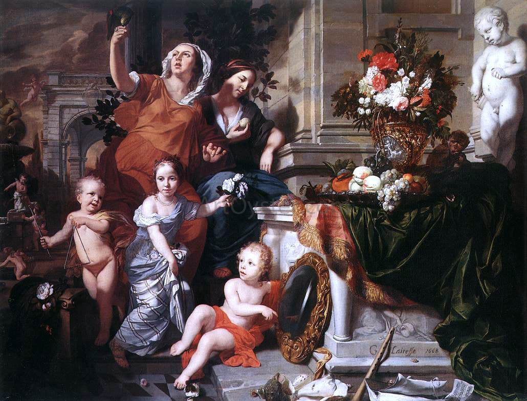  Gerard De Lairesse Allegory of the Five Senses - Hand Painted Oil Painting