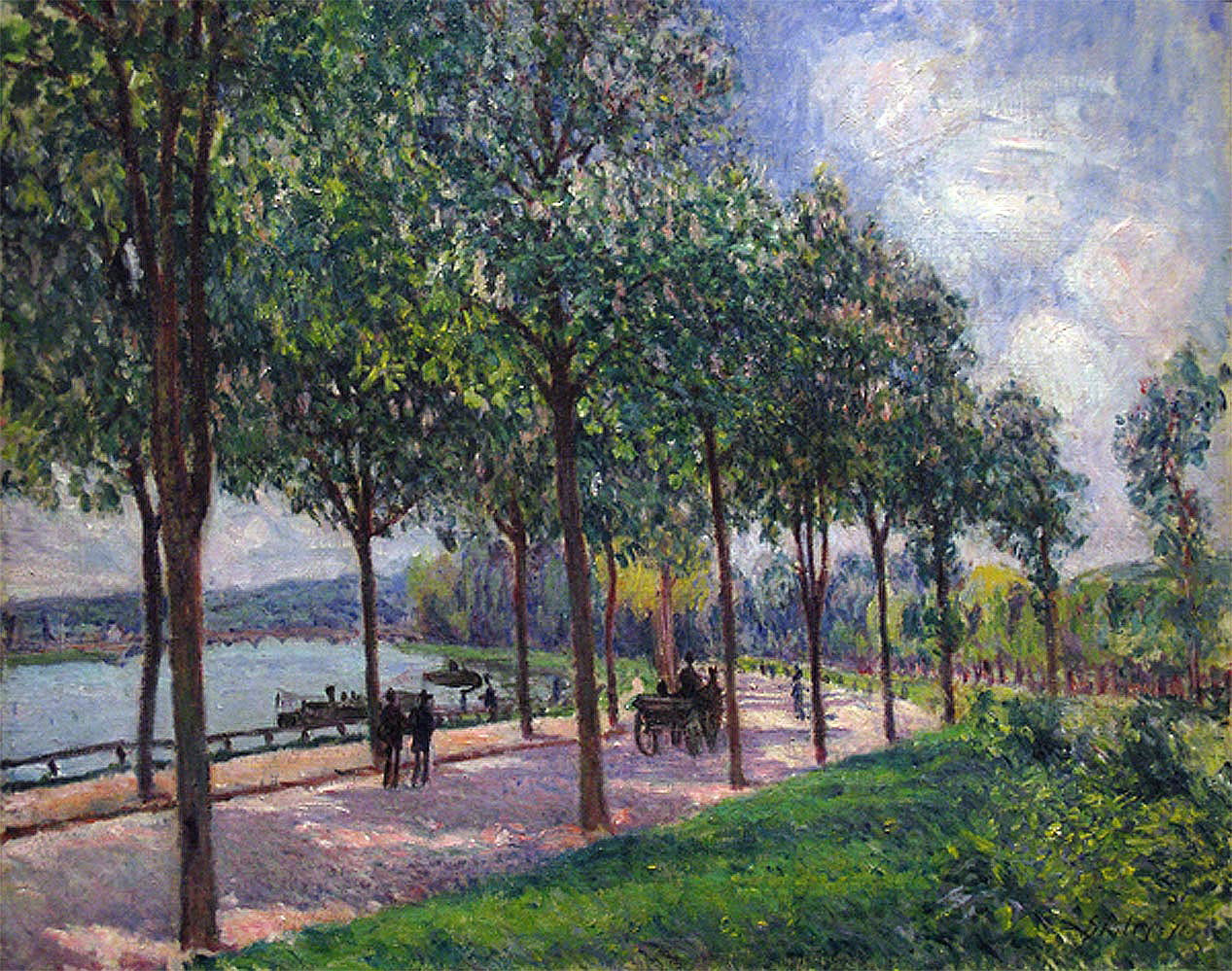  Alfred Sisley Alley of Chestnut Trees - Hand Painted Oil Painting