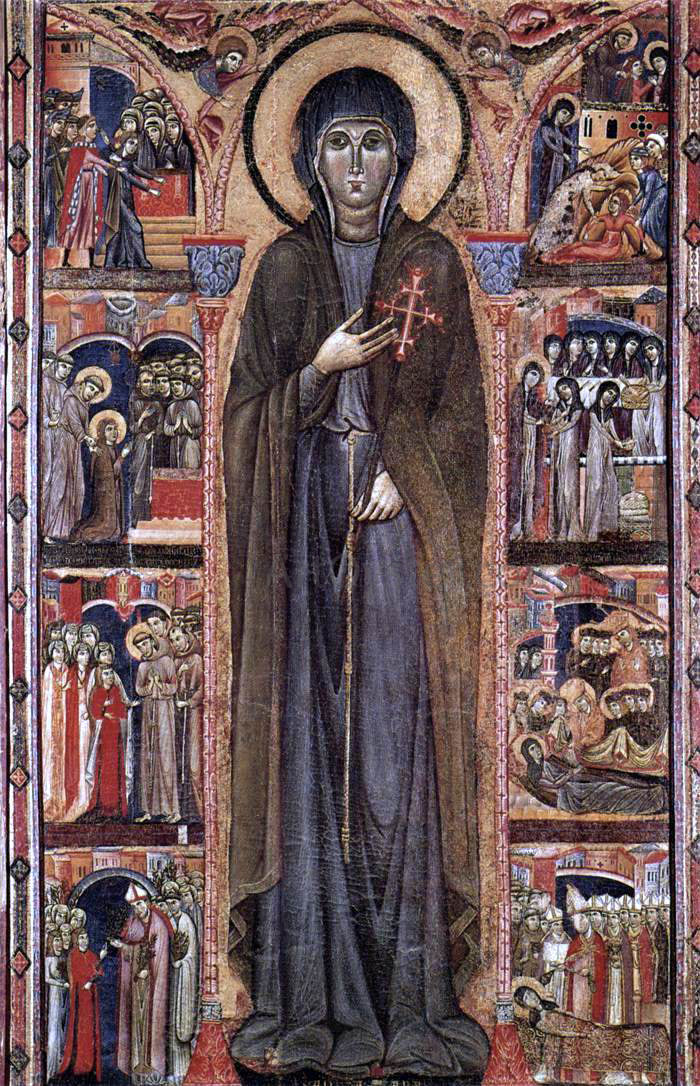  Unknown (4) Masters Altarpiece of St Clare - Hand Painted Oil Painting