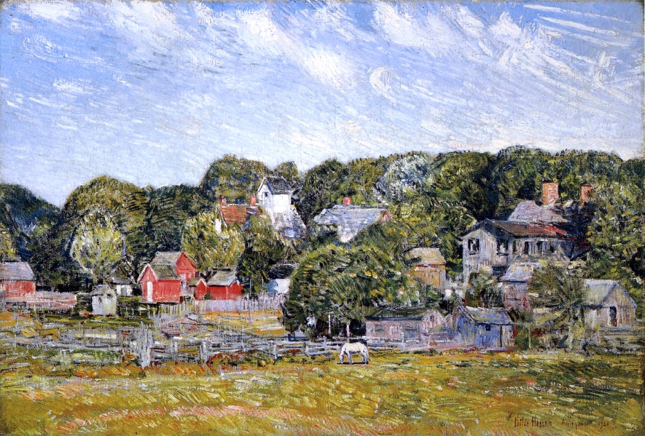  Frederick Childe Hassam Amagansett, Long Island, New York - Hand Painted Oil Painting