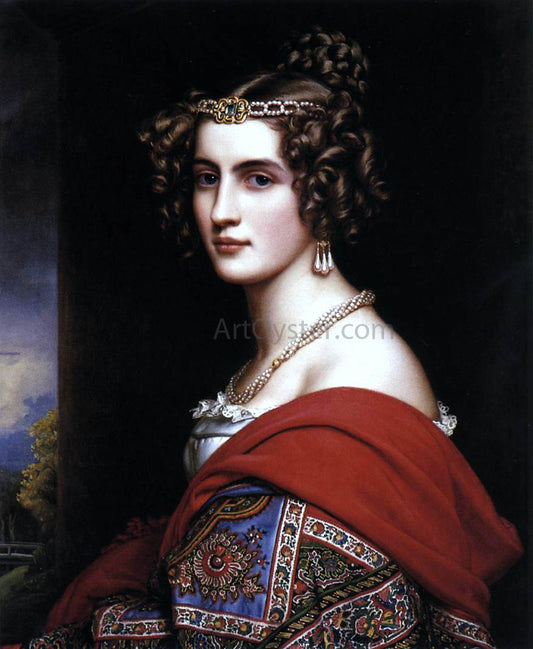  Joseph Karl Stieler Amalie von Schintling - Hand Painted Oil Painting
