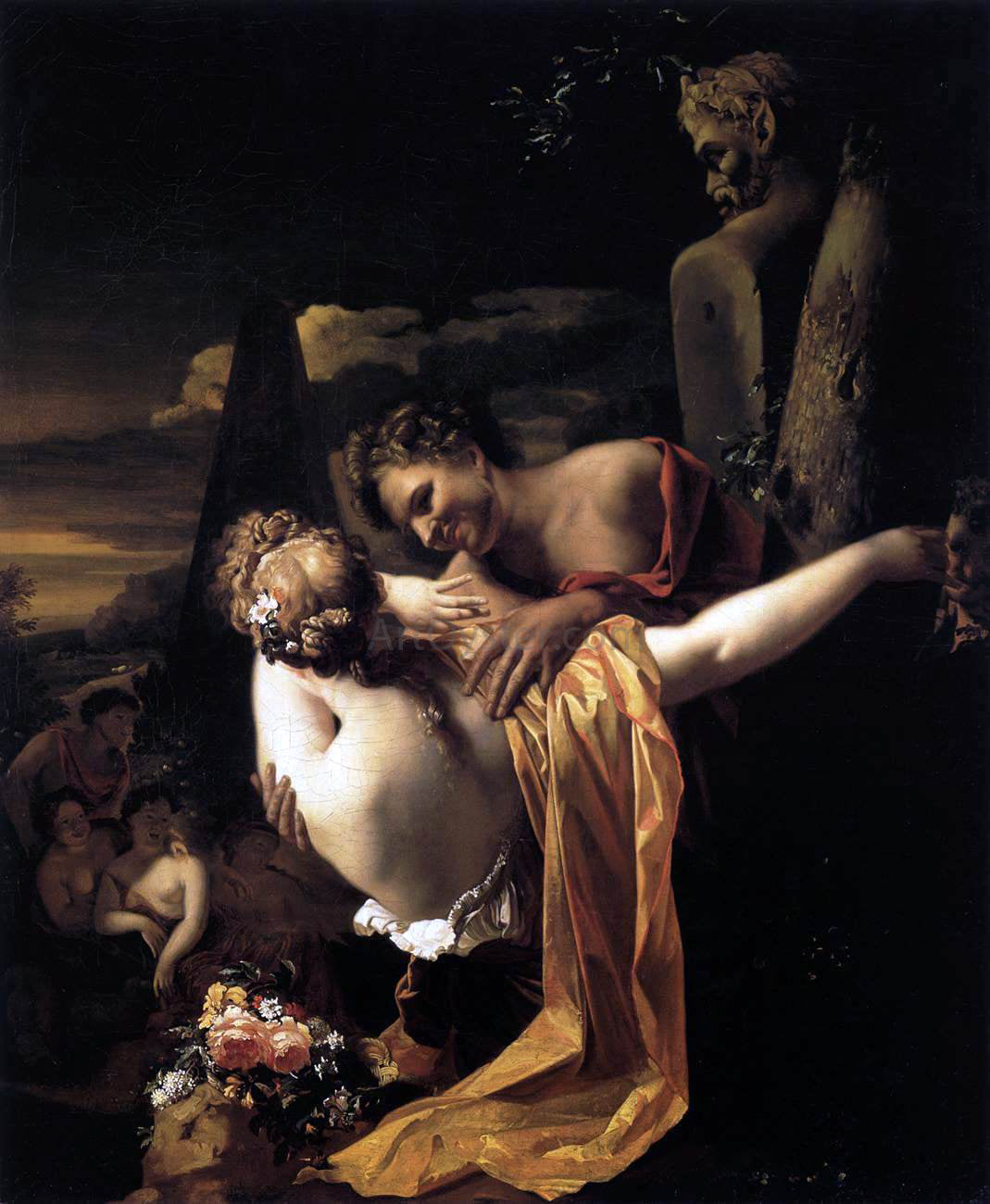  Adriaen Van der Werff Amorous Shepherds - Hand Painted Oil Painting