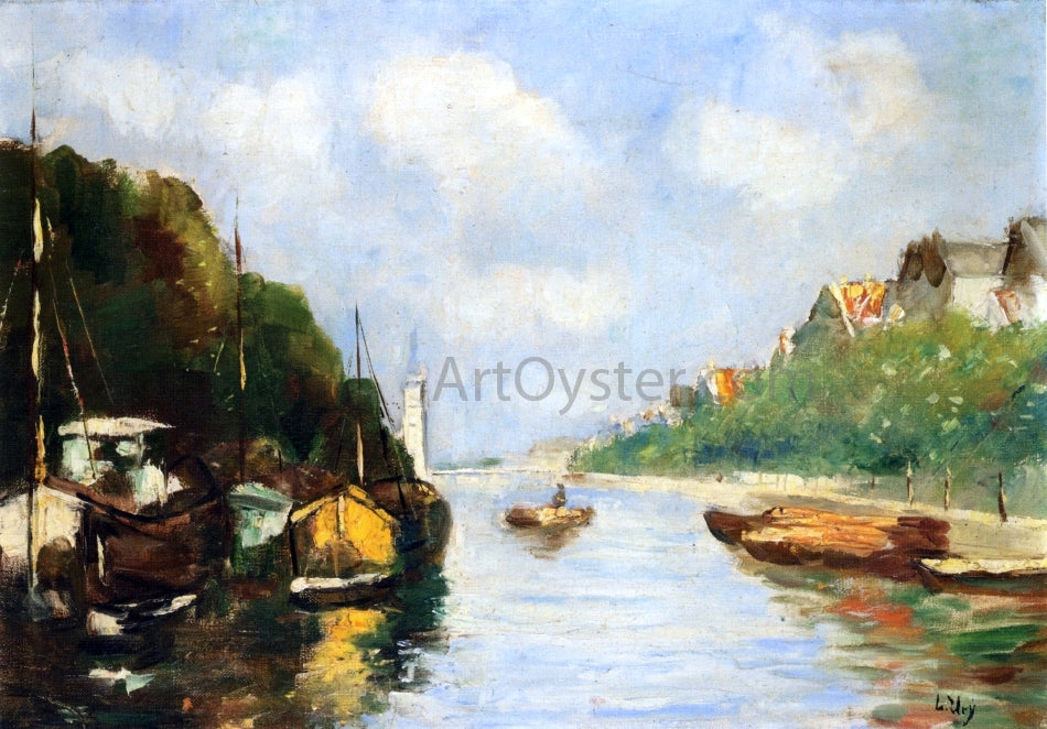  Lesser Ury Amsterdam Canal - Hand Painted Oil Painting