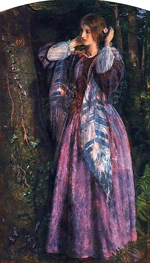  Arthur Hughes Amy (study) - Hand Painted Oil Painting