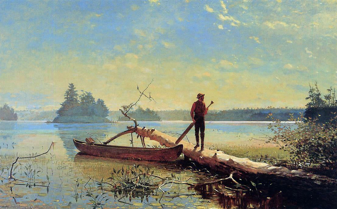  Winslow Homer An Adirondack Lake - Hand Painted Oil Painting