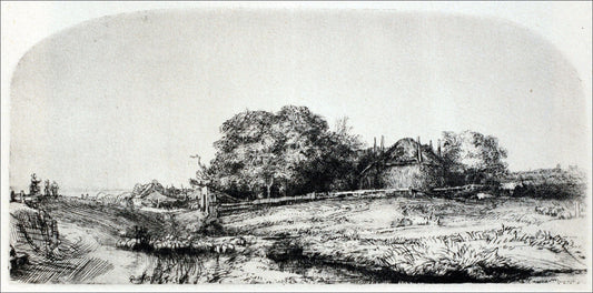  Rembrandt Van Rijn The Arched Landscape with a Flock of Sheep - Hand Painted Oil Painting
