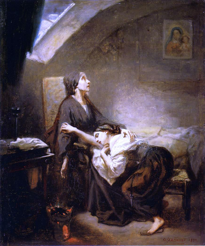  Octave Tassaert An Unfortunate Family (also known as Suicide) - Hand Painted Oil Painting