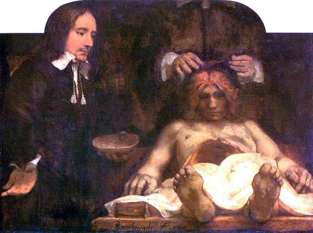  Rembrandt Van Rijn Anatomy of Doctor Deyman - Hand Painted Oil Painting