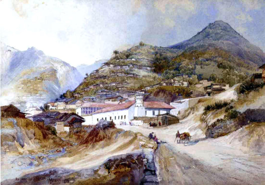  Thomas Moran Angangueo, Mexico - Hand Painted Oil Painting