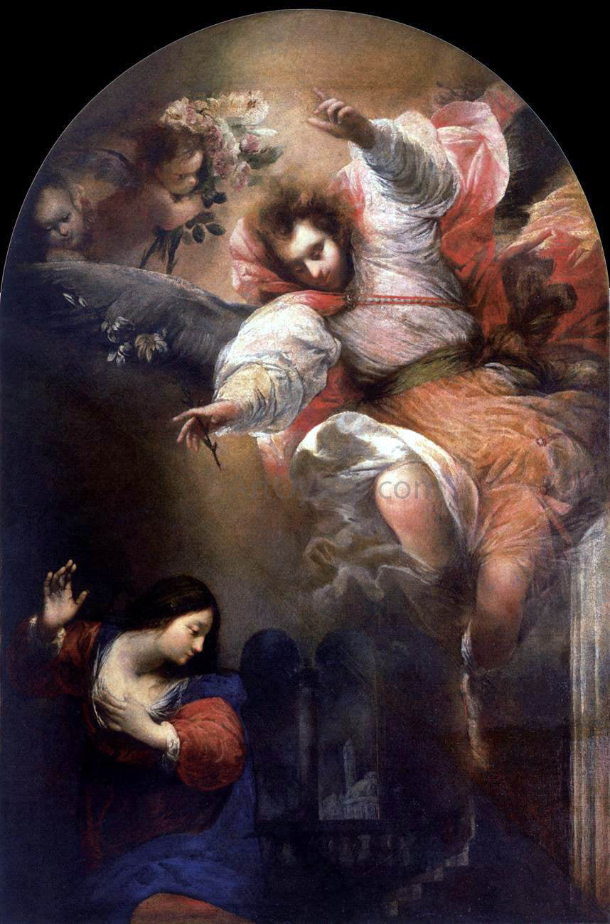  Sebastiano Mazzoni Annunciation - Hand Painted Oil Painting