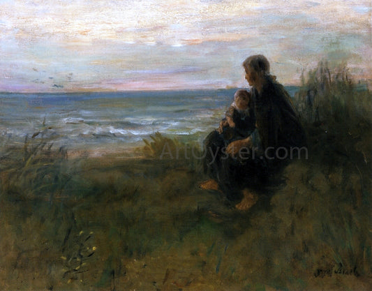  Jozef Israels Anxiously Waiting - Hand Painted Oil Painting