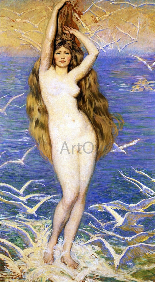  Phillip Leslie Hale Aphrodite of the Sea Gulls - Hand Painted Oil Painting