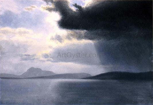  Albert Bierstadt Approaching Thunderstorm on the Hudson River - Hand Painted Oil Painting