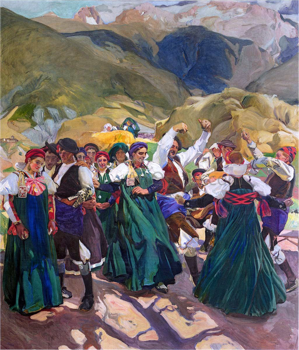  Joaquin Sorolla Y Bastida Aragon, La Jota - Hand Painted Oil Painting