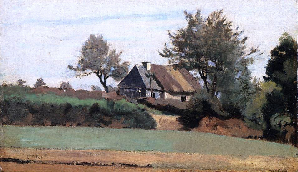  Jean-Baptiste-Camille Corot Archicourt, Near Arras - Hand Painted Oil Painting