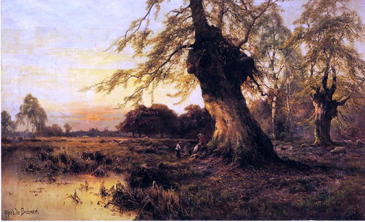  Senior Alfred De Breanski Around the Campfire - Hand Painted Oil Painting